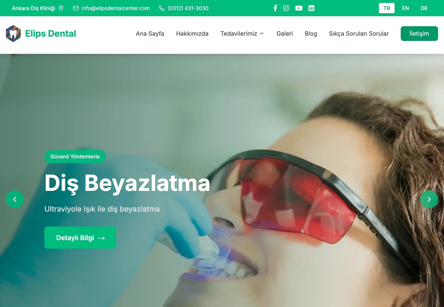 Elips Dental Center Web Sitesi sitesi