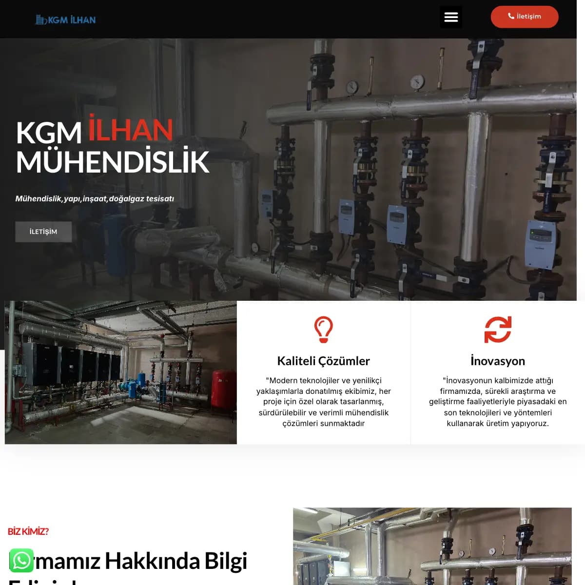KGMilhan Mühendislik Web Sitesi sitesi